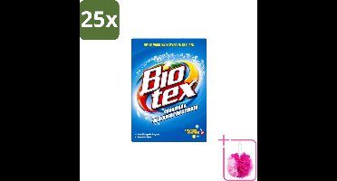 25 x Biotex – Waspoeder - Voorwas & Waskrachtversterker– Actieve biologische enzymen – 720 g - Bulkverpakking - Waspoeder voorwas - Douchemop - Vlekverwijderaar