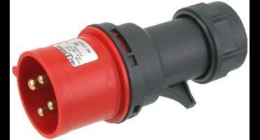 CEE stekker 32A - 4 polig twist - rood - IP44 - 1 stuk