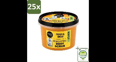 25 x Organic Shop - Body Scrub Papaya - Exfoliërend en Hydraterend - 250 ml - Grootverpakking - Vaatwasstrips - Bodyscrub Papaya - Exfoliatie Huid - Natuurlijke Huidverzorging - Huidhydratatie - Papaya Enzymen