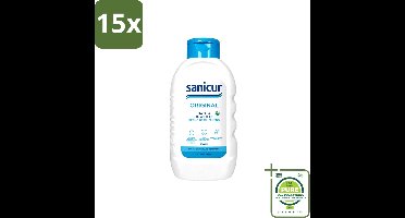 15 x Sanicur – Bad & Douchegel – Original – 300 ml - Grootverpakking - Vaatwasstrips - Bad En Douchegel - Milde Reiniging - Huidverzorging - Hydraterende Gel - Gevoelige Huid