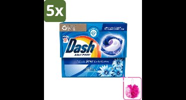 5 x Dash - Lenor Collectie - Wasmiddel Capsules - All-in-1 Pods - Witte en Gekleurde Was - Zeebries - 17 Wasbeurten - Bulkverpakking - Wasmiddel capsules - Douchemop - Zeebries geur