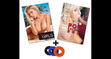 Erotische Kalender Set 2027 – Sexy Girls & Porno Kalender A3 – 2 Stuks + Siliconen Cockring