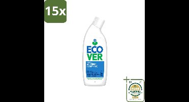 15 x Ecover - Toiletreiniger - Zeebries & Salie - 750 ml - Wasstrips - Toiletreiniger - Zeebries En Salie - Ontkalken - Reinigen - Natuurlijke Geur