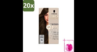 20 x Schwarzkopf - Haarkleuring - Creme Supreme 4-0 - Natuurlijk Donkerbruin - 245g - Bulkverpakking - Haarkleur - Douchemop - Donkerbruin
