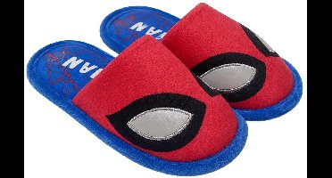 Marvel Spiderman Sloffen Jongens - Pantoffels - Kindersloffen - Instappers - Rood en Blauw met Maskerdesign - Maat 28/29