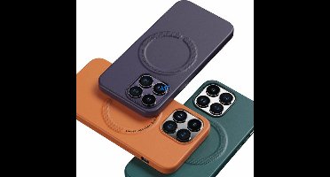 Green On magsafe leather case for iPhone XR - Roze