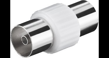 Goobay Coax-adapter van contrastekker naar contrastekker als koppelstuk, kunststof