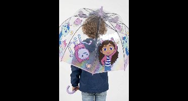 Kinder Gabby’s Dollhouse Transparante Handmatige Paraplu 45 cm