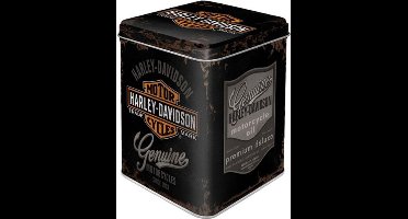 Harley-Davidson Genuine Logo Metalen Theedoosje