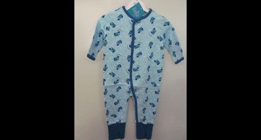 Feetje babypak met omslagvoetjes autobus AOP Fun maat 74
