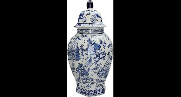 Delfts Blauw - Pot - Bloempot - Vaas - Oud Hollands -  Porselein 24.5x24.5x44cm