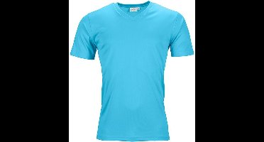Fusible Systems - Heren Actief James and Nicholson T-Shirt met V-Hals (Turquoise)