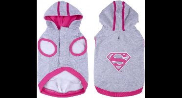 SUPERGIRL - Honden Hoodie - M (Lengte 36cm - Borst 58-66cm)