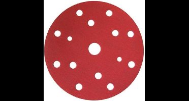FINIXA Schuurschijven RED 150mm met 15 gaten - P80