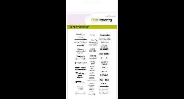 CraftEmotions Clearstamp Tekst - Divers Klein NL/ENG