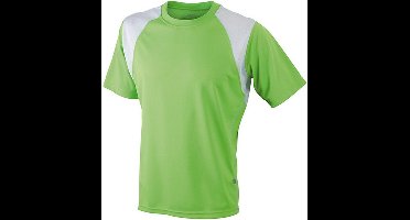 James and Nicholson Kinderen/Kinderen Junior Running Top (Kalk groen/wit)