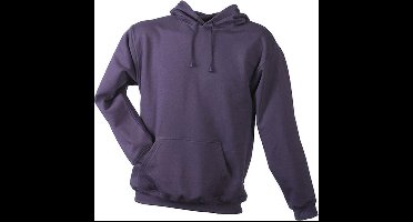 James and Nicholson Unisex Hooded Sweatshirt (Aubergine)