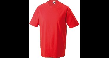 James and Nicholson Unisex Elastische Tee (Rood)