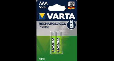 Varta Recharge Accu Phone AAA 550mAh - 10x 2 (20stuks)