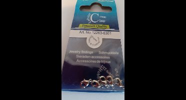 Lobster clasp (Premium Quality), 10mm, Platinum, 5pcs