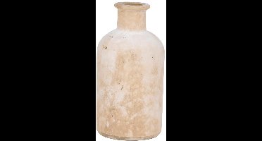 Arti Casa Decoratieve Vaas - Beige Vaas voor Interieur Decoratie - Moderne Vaas voor Bloemen en Accessoires - Ø6.5 x 13 cm - Beige en Wit
