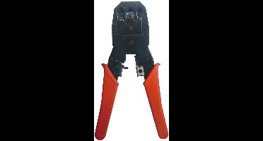 Krimptang voor RJ45, RJ12, RJ11 en RJ10 connectoren - metaal / rood/zwart