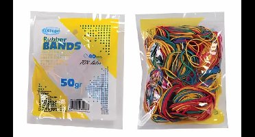 Centrum Elastiekjes - rubber - multi color - 50 gram - hobby/kantoorartikelen