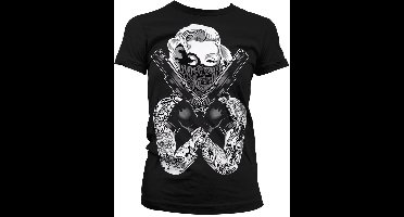 Marilyn Monroe Dames T-shirt met gangsta-pose en girly-look AB-5-17543-L134