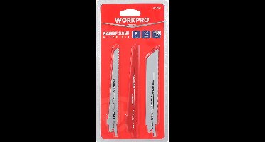 WORKPRO Reciprozaagbladenset 9-delig – 150 mm – Voor Hout & Metaal – Cr-V & Bi-metaal Zaagbladen – Universeel Compatibel - WP404130