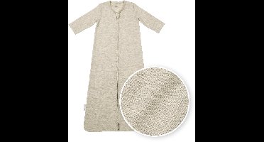 Meyco Baby Studio Collection Merino Baby Slaapzak Met Mouwen - Merinowol - Sand Melange - 70cm - 1.0 TOG