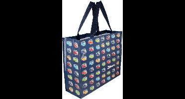 BRISA VW Collection - Volkswagen grote boodschappentas, shopper tas, strandtas (VW T1 Bulli Bus- motief)