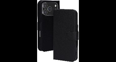 Mobiparts hoesje geschikt voor Apple iPhone 17 Pro Apple iPhone 18 Pro - Wallet/Boekhoesje - Eco Leer - Magneet Sluiting - Opberg vakken - Zwart