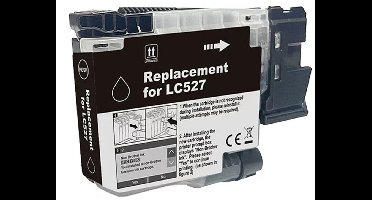 Inktcartridge Geschikt voor Brother LC-527 | Zwart Geschikt voor Brother MFC-J4350DW - J4550DW