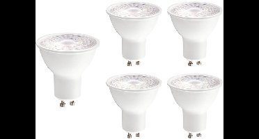 Kobi Premium LED Spot GU10 3W - 300lm - 6200K - 230V - 30.000 Branduren - Voor Spiegelverlichting of Werkplek - GU10 Fitting - 5 stuks