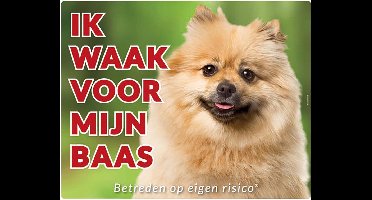 Keeshond Waakbord - Ik waak voor mijn Baas
