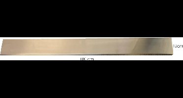 Plafondbalk 1800x150x25mm satin staal zonder gaten