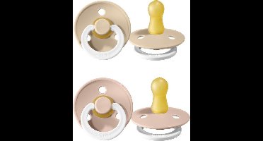 BIBS fopspeen set van 2 - VANILLA GLOW + BLUSH GLOW - Maat 2 - T2 Leeftijd: 6-18 maanden