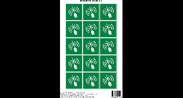Pictogram sticker E052 EPIRB - 50x50mm 15 stickers op 1 vel