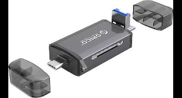 ORICO USB 3.0 6-in-1 kaartlezer voor SD/TF geheugenkaarten - Grijs