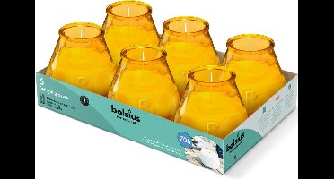 Bolsius - Twilight - Kaars in glas - Patio - Amber - Tray 6 - 70 branduren