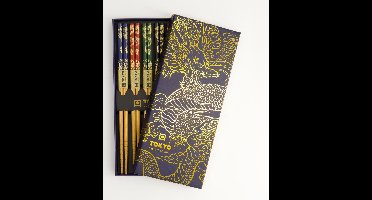 Tokyo Design Studio – Eetstokjes Giftset – Dragon – 5 paar - 22.5cm