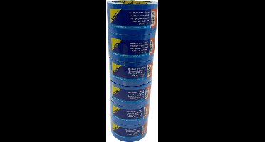 Verlofix Duct Tape - 6 rollen - 50 mm Breed - Rol van 10 Meter - Plakband - Grote Kleefkracht - Zeer Sterk - Waterdichte tape - Blauw