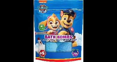 Paw Patrol Bruisballen voor Bad - Bruisballen Kind - Badbom - Bath Bombs - Bruisballen Kinderen - Badballen - Paw Patrol Speelgoed - 5 x 50 g - Framboze en Braambes Geur- Vegan