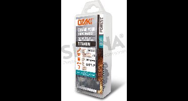 Zaagketting OZAKI halfhaaks,3/8" .050 (1,3mm) low pro, titanium inductie - 49 schakels.