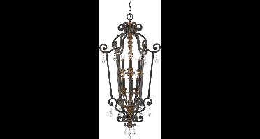 Moderne Kroonluchter - Steady Lighting - Metaal - Modern - E14 - L: 52.1cm - Voor Binnen - Woonkamer - Eetkamer - Blauw