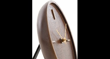 Light & Living - Klok VETI - 15x4x15cm - Bruin
