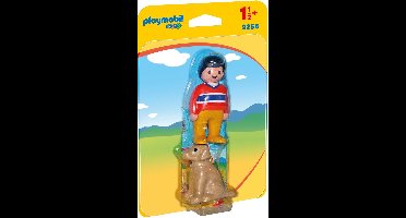 PLAYMOBIL 1.2.3 Man met hond  - 9256