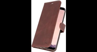 Mocca Rico Vitello Echt Leren Bookstyle Wallet Hoesje voor Samsung Galaxy S8 Plus