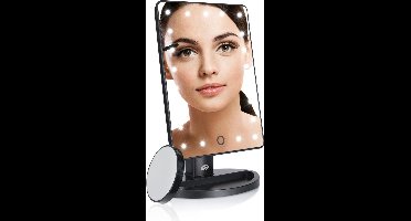 Rio MMSP - Make Up Spiegel met dimbare LED verlichting - 1/10x Vergroting - 180° Verstelbaar - incl mini spiegel