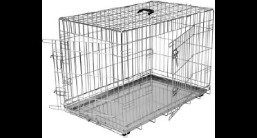 Topmast Bench Verzinkt XXL 122x73x81cm 2 Deurs - Metalen Lade. Honden >50Kilo